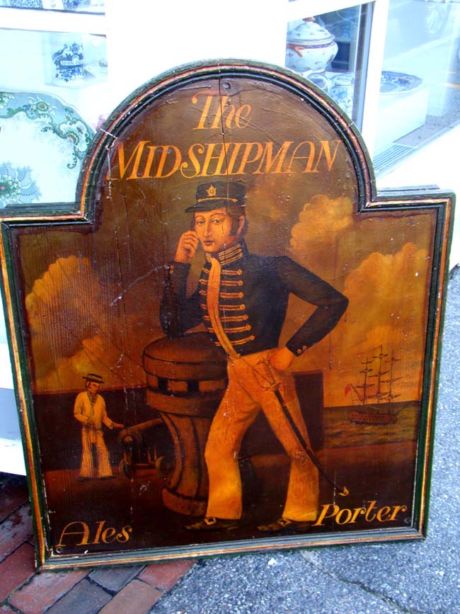 A charming 19th century Pub sign in original condition depicting a Midshipman — image 3
